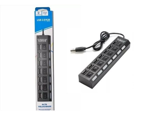 &uu HUB TIPO USB 2.0 7 PUERTOS CON SWITCH (287)